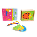 Rijgpuzzelkist Dieren, 9 dlg.