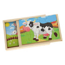 Houten Puzzelbox 4in1 - Boerderij