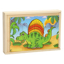 Houten Puzzelset met 4 Puzzels - Dinosaurus