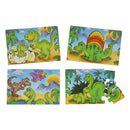 Houten Puzzelset met 4 Puzzels - Dinosaurus