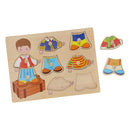 Houten Aankleed Noppenpuzzel Jongen, 8st.