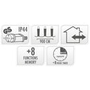 Maxi Cluster Kerstverlichting - 600 led - 9m - extra warm wit - Timer - Lichtfuncties - Geheugen -