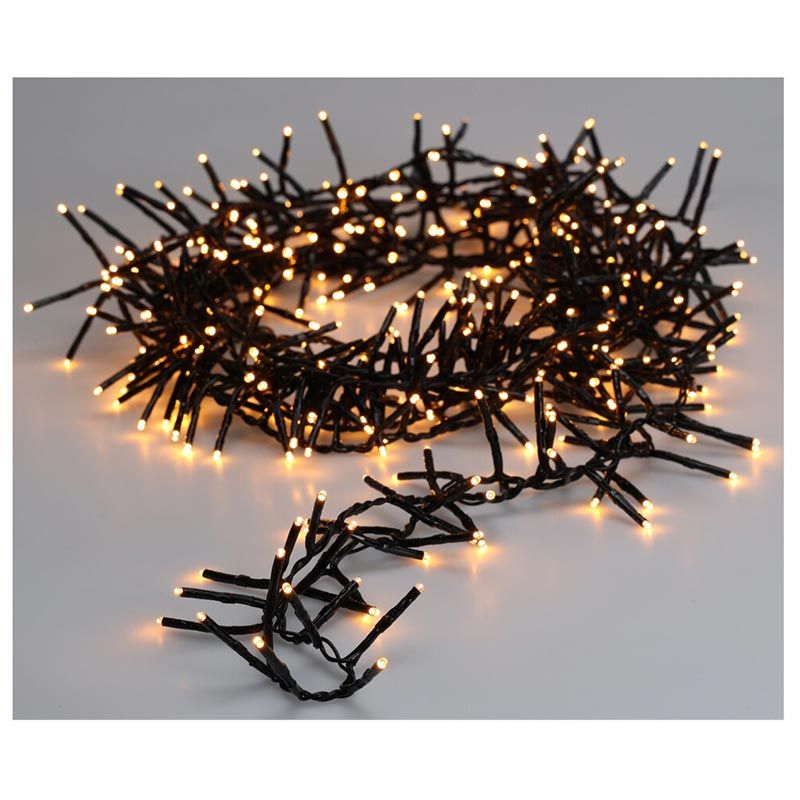 Maxi Cluster Kerstverlichting - 800 led - 12m - extra warm wit - Timer - Lichtfuncties - Geheugen -
