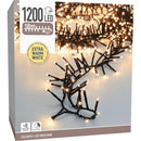 Maxi Cluster Kerstverlichting - 1200 led - 18m - extra warm wit - Timer - Lichtfuncties - Geheugen