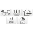 Maxi Cluster Kerstverlichting - 1200 led - 18m - extra warm wit - Timer - Lichtfuncties - Geheugen