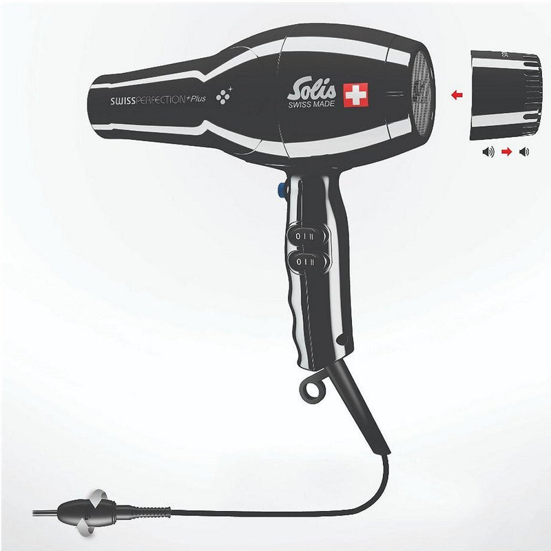 Solis 3801 Swiss Perfection Plus F&ouml;hn 2300W Zwart