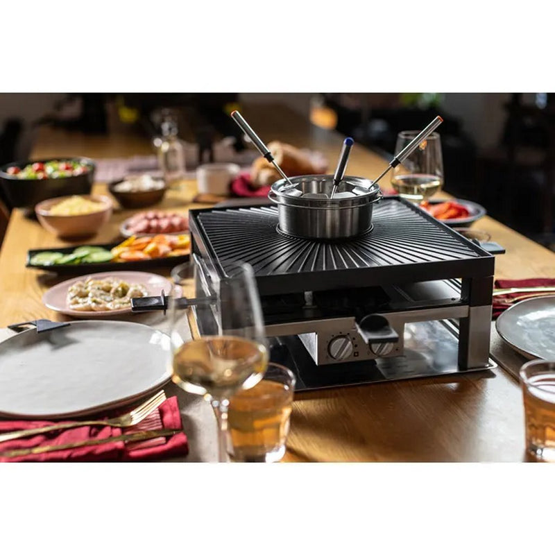 Solis 3in1 Fondue Raclette Grill 1200W Zwart/RVS