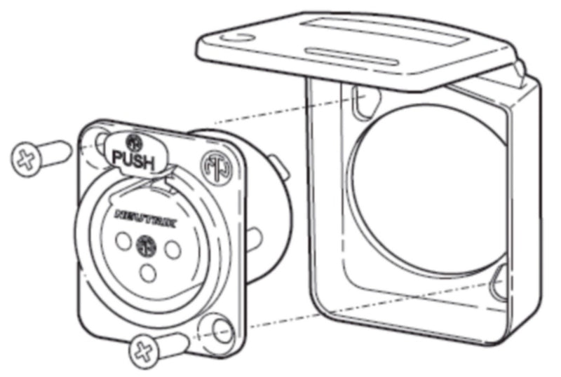 Neutrik NTR-SCDX Sealing Flap Ip 42 Zwart