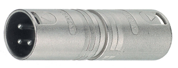 Neutrik NTR-NA3MM Xlr Adapter Xlr 3-pins Male - Xlr 3-pins Male Zilver
