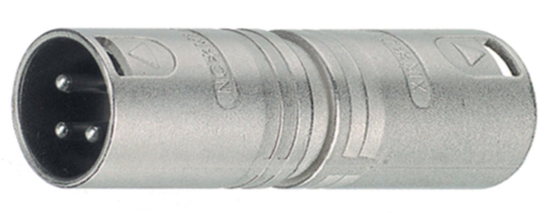 Neutrik NTR-NA3MM Xlr Adapter Xlr 3-pins Male - Xlr 3-pins Male Zilver