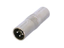 Neutrik NTR-NA3MM Xlr Adapter Xlr 3-pins Male - Xlr 3-pins Male Zilver