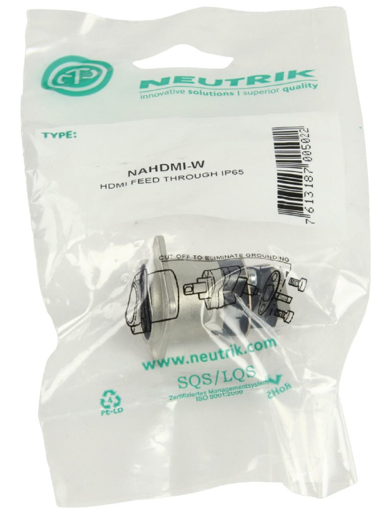 Neutrik Ntr-nahdmi-w Hdmi 1.3 Feedthrough Adapter met D-form Behuizing