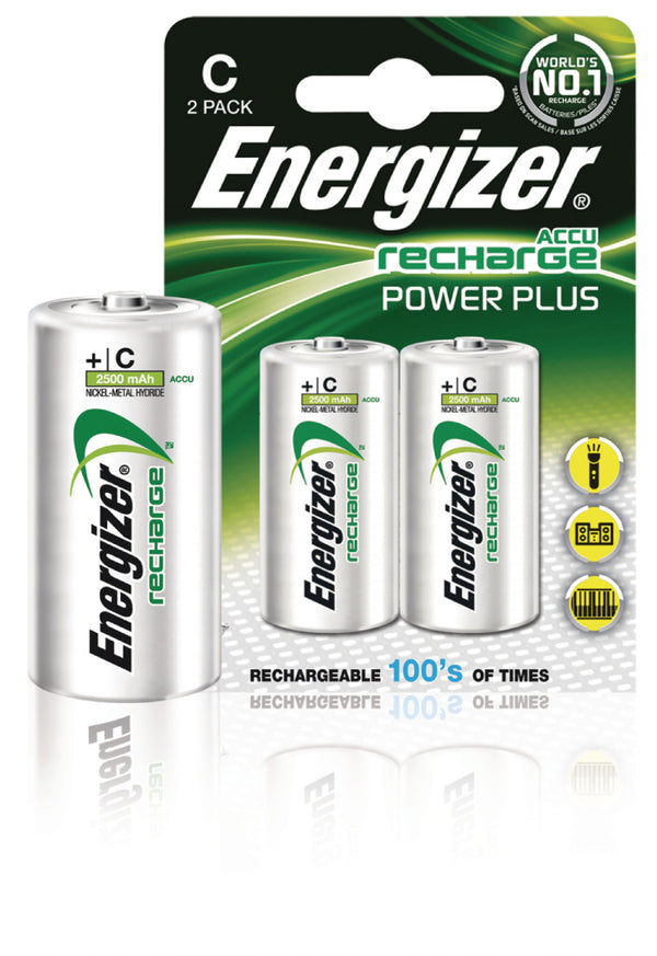 Energizer Enrc2500p2 Batterij Nimh C/lr14 1.2 V 2500 Mah Powerplus 2-blister