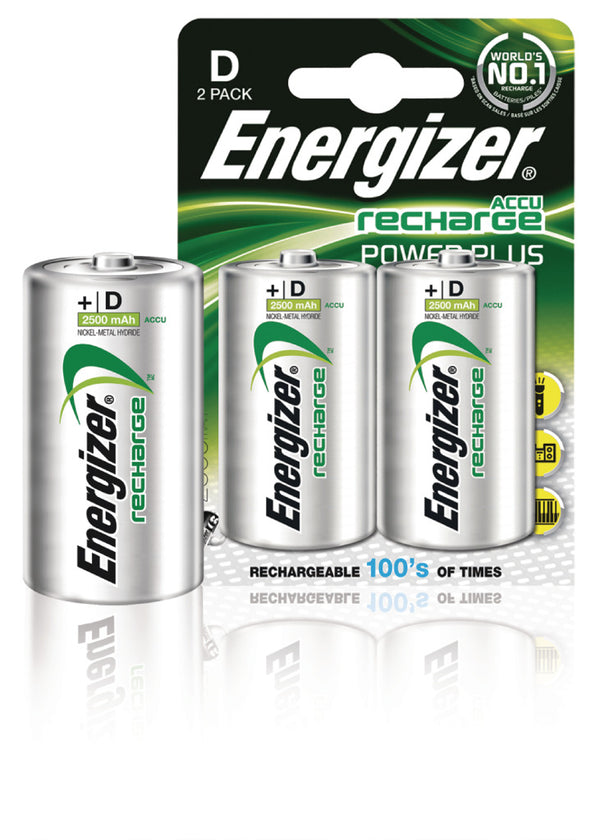 Energizer Enrd2500p2 Batterij Nimh D/lr20 1.2 V 2500 Mah Powerplus 2-blister