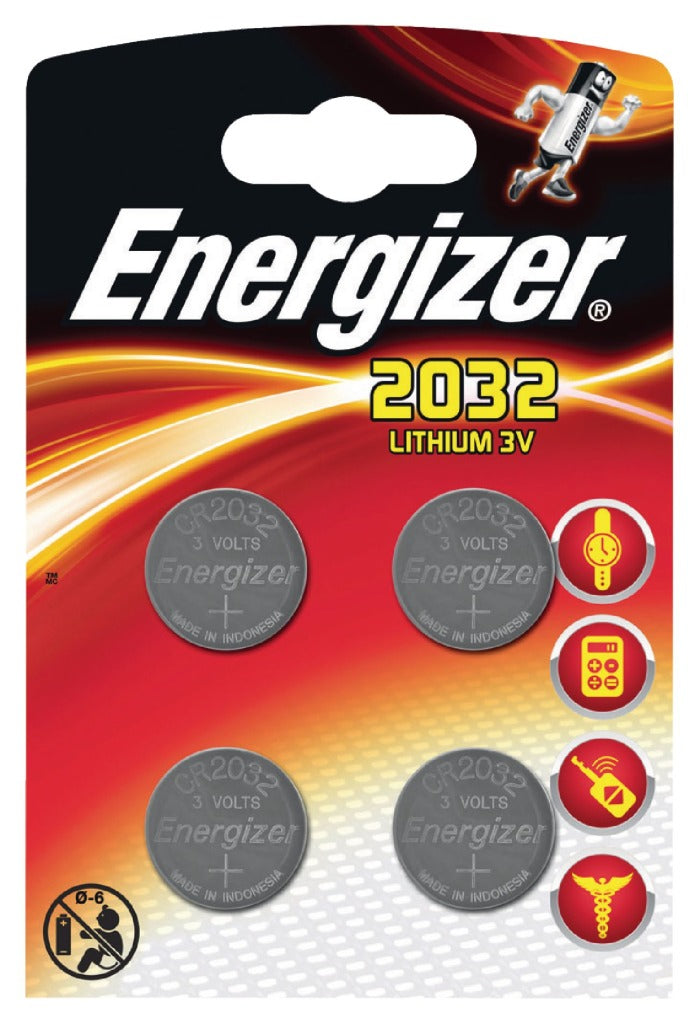 Energizer EN-637762 Lithium Knoopcel Batterij Cr2032 3 V 4-blister