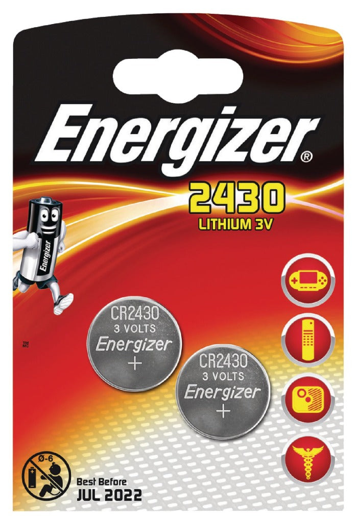 Energizer EN-637991 Lithium Knoopcel Batterij Cr2430 3 V 2-blister