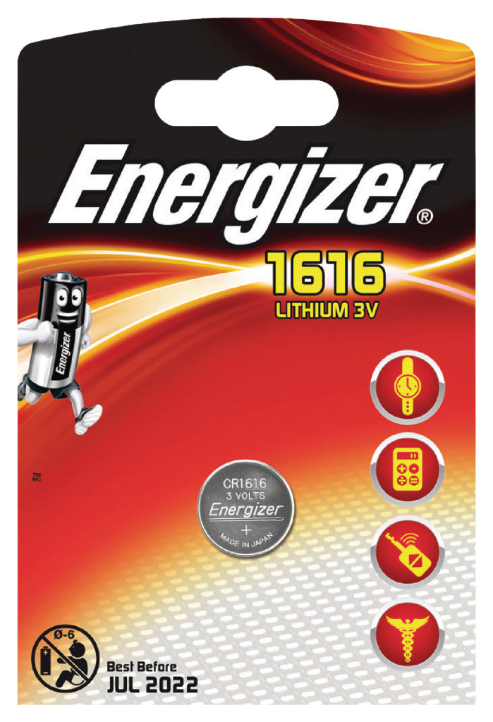 Energizer EN-E300163700 Lithium Knoopcel Batterij Cr1616 3 V 1-blister