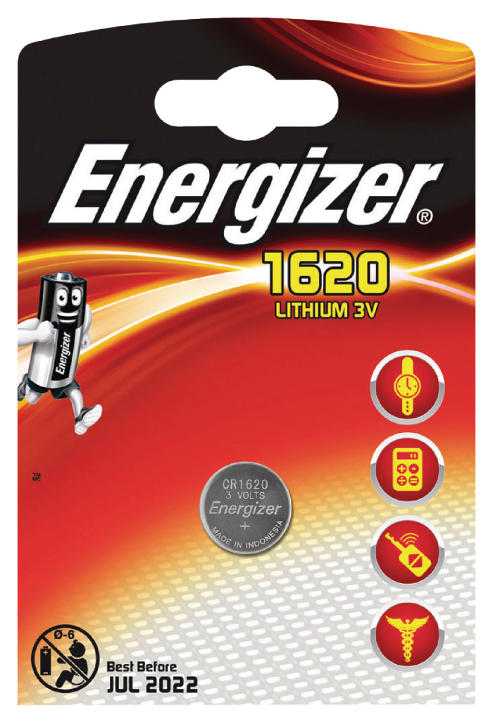 Energizer EN-E300163800 Lithium Knoopcel Batterij Cr1620 3 V 1-blister