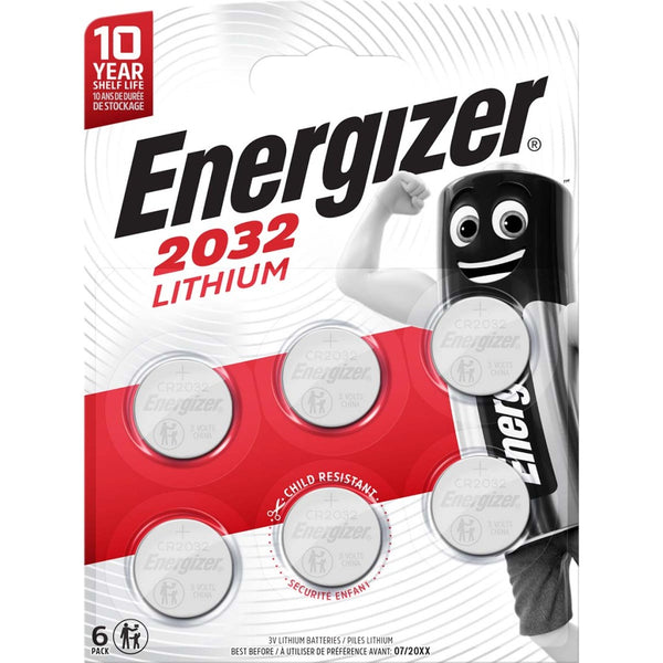 Energizer 53543585606 Lithium-knoopcelbatterij Cr2032 3 V 235 Mah 6-blister Zilver