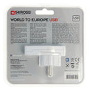 Skross SKR1500260 Reisadapter Wereld-naar-europa Usb Geaard