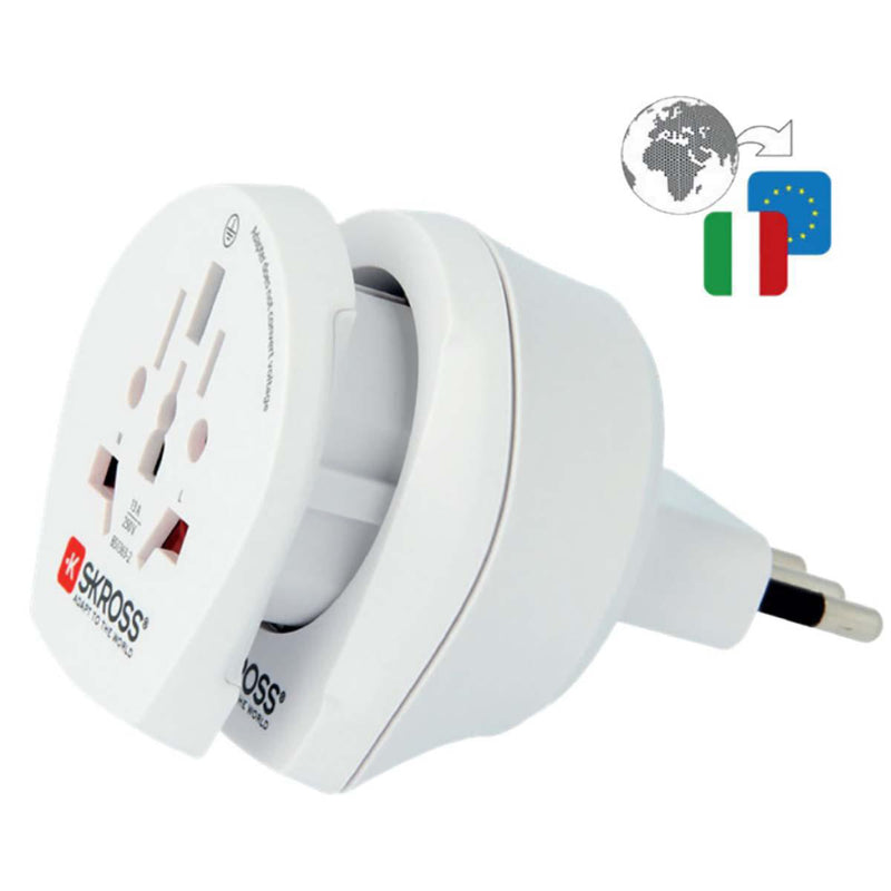 Skross SKR1500213E Reisadapter Combo - Wereld-naar-itali&euml; Geaard