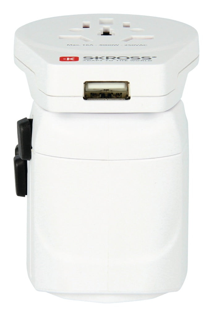 Skross SKR1302535 Reisadapter Wereld Pro Usb Geaard