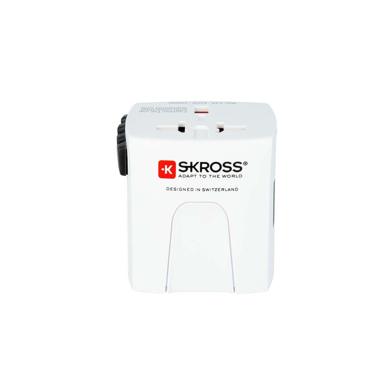 Skross SKR1302960 Muv Usb (2xa) Compacte 2-polige Wereldreisadapter Met 2 Geïntegreerde Usb-poorten