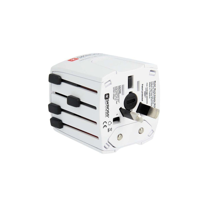 Skross SKR1302960 Muv Usb (2xa) Compacte 2-polige Wereldreisadapter Met 2 Geïntegreerde Usb-poorten