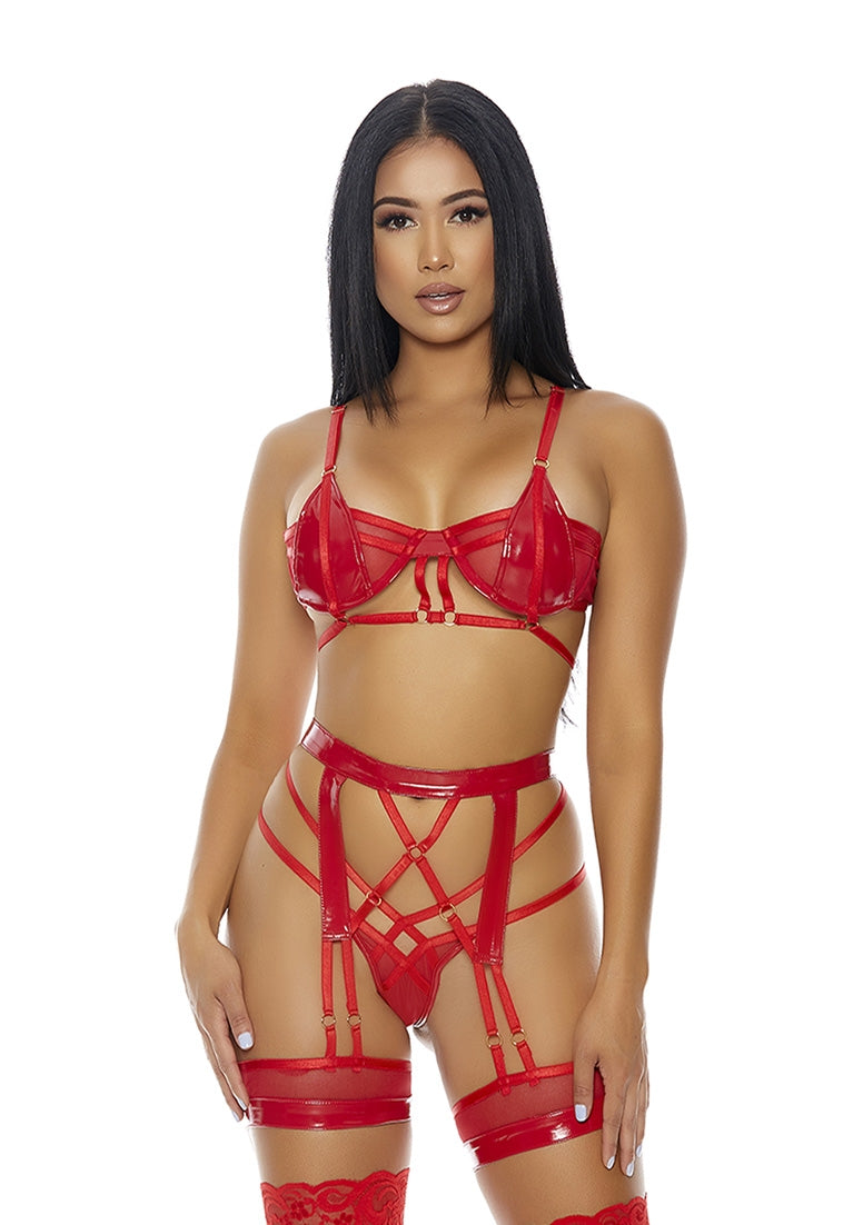 Double The Fun Lingerie Set - Rood - S