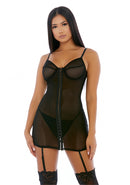 Hook Me Up Chemise Set - Zwart