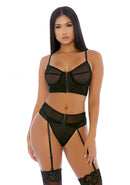 Get The Hook Lingerie Set - Black
