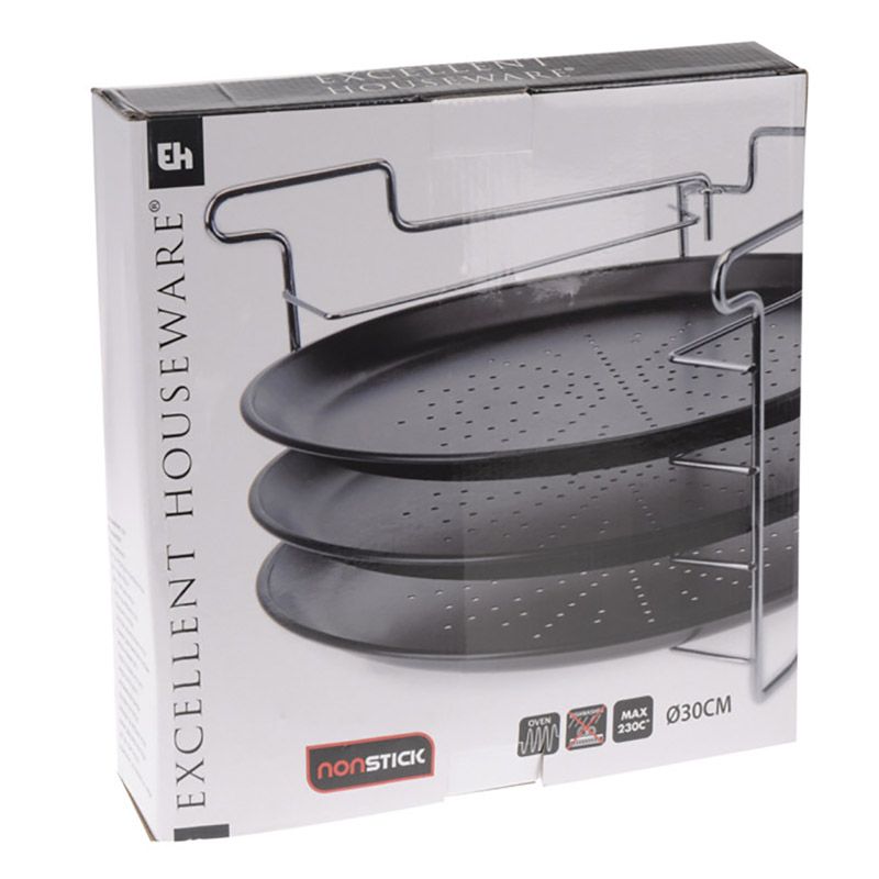 EH Pizzabakset 4 delig non stick