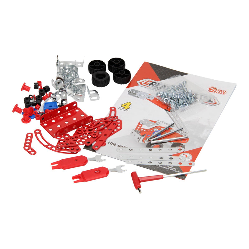 Metalen Constructieset - Brandweerwagen 4 Models