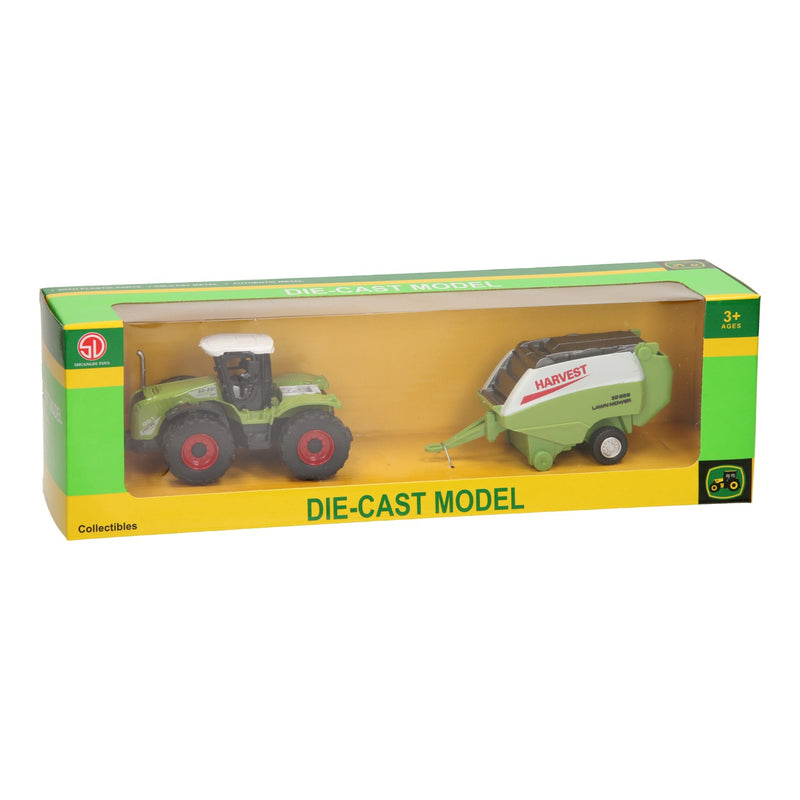 Die-cast Tractor met Balenpers