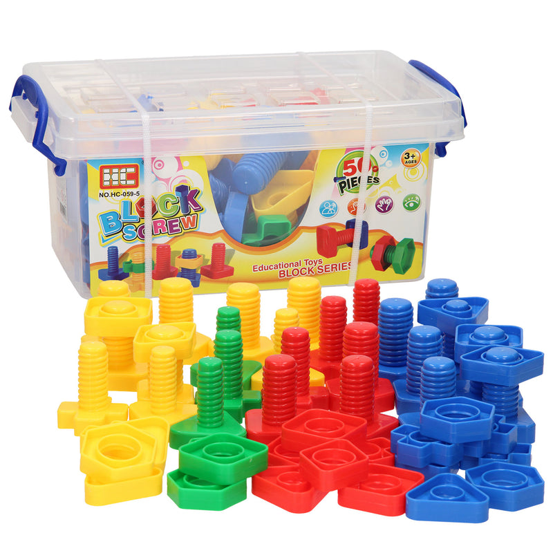 Bouwschroeven in Opbergbox, 50dlg.