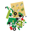 Bouwblokjes 3in1 Groen - Tractor, Krokodil, Kassteel, 64dlg.