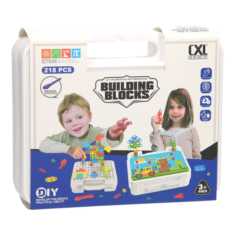 Bouwset Constructie in Opbergdoos, 218dlg.