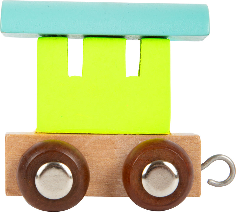 Small Foot - Houten Lettertrein Wagon Gekleurd - 12 stuks