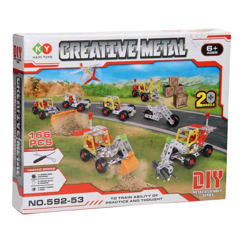 Constructieset Metaal 20in1 Voertuigen, 166dlg.