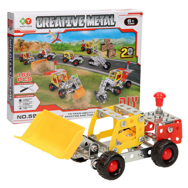 Constructieset Metaal 20in1 Voertuigen, 166dlg.