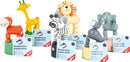 Small Foot - Houten Drukfiguur Wilde Dieren, Set van 6