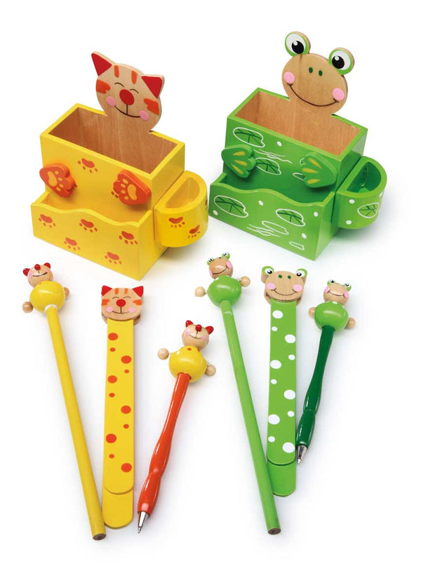 Pennenbakjes "Kat en Kikker"