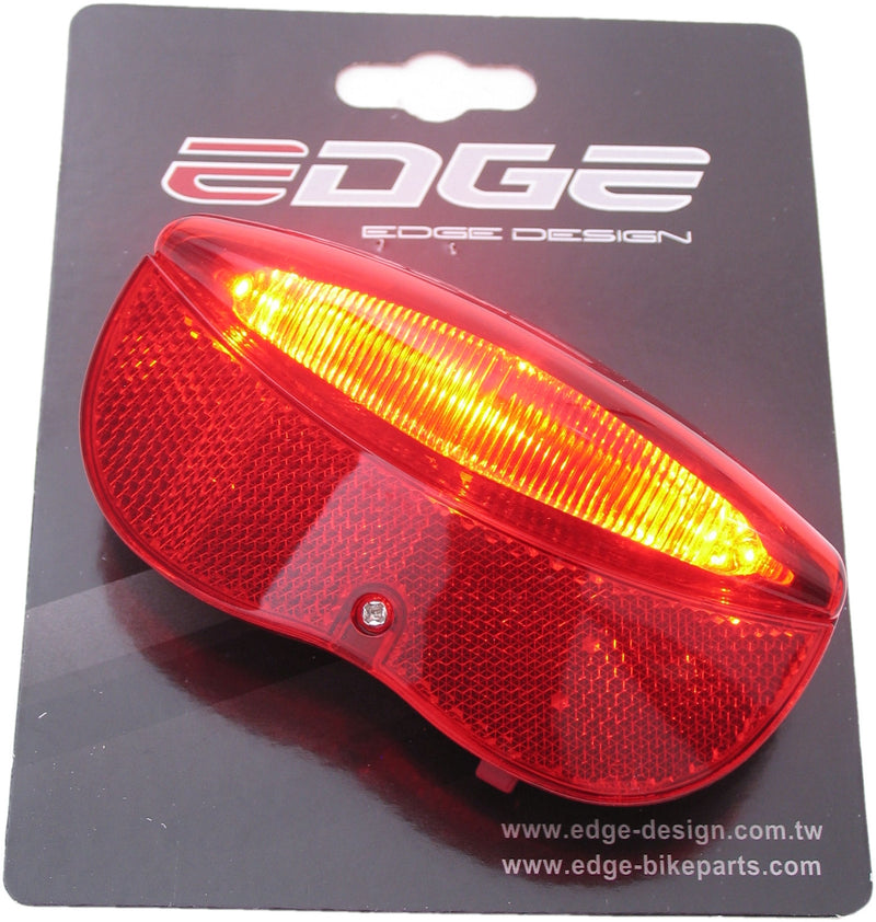 Dragerachterlicht Edge City Luxe - 3 leds inclusief batterijen - 80mm