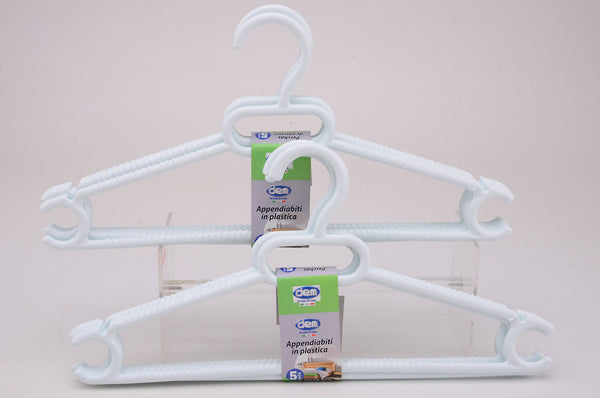 Kledinghanger kunststof 5 stuks wit