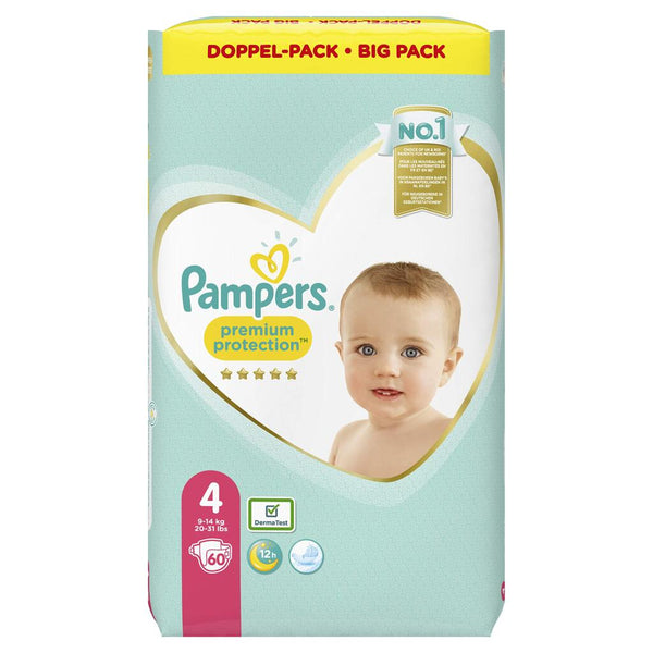 Pampers Premium Protection Maat 4 9-14 KG 60 Luiers