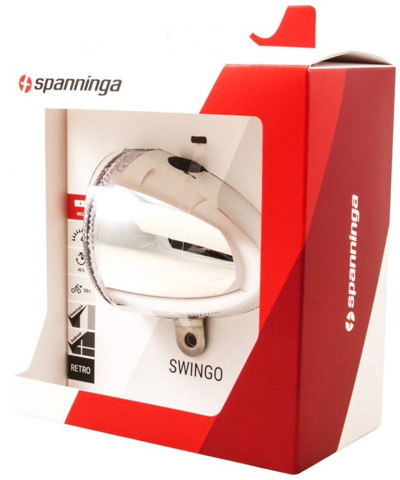 Koplamp Spanninga Swingo XDO LED met reflector en dynamo-aansluiting - chroom