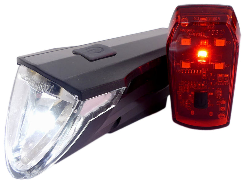 Verlichtingsset Edge Razor 60 Lux  - USB - StVZO goedgekeurd  (incl. remlichtfunctie)
