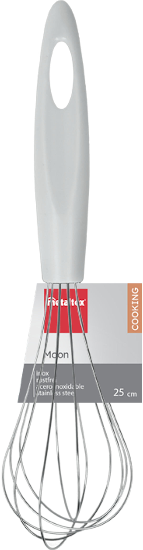 Metaltex Klopper 25 cm RVS/Plastic/Wit