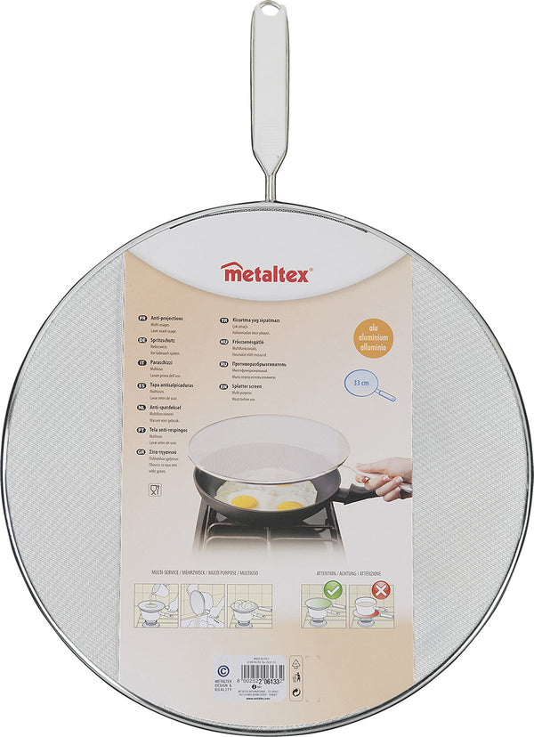 Metaltex Anti Spatdeksel 33 cm RVS