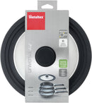 Metaltex Pannendeksel 20-24 cm Glas/Silicone/Zwart